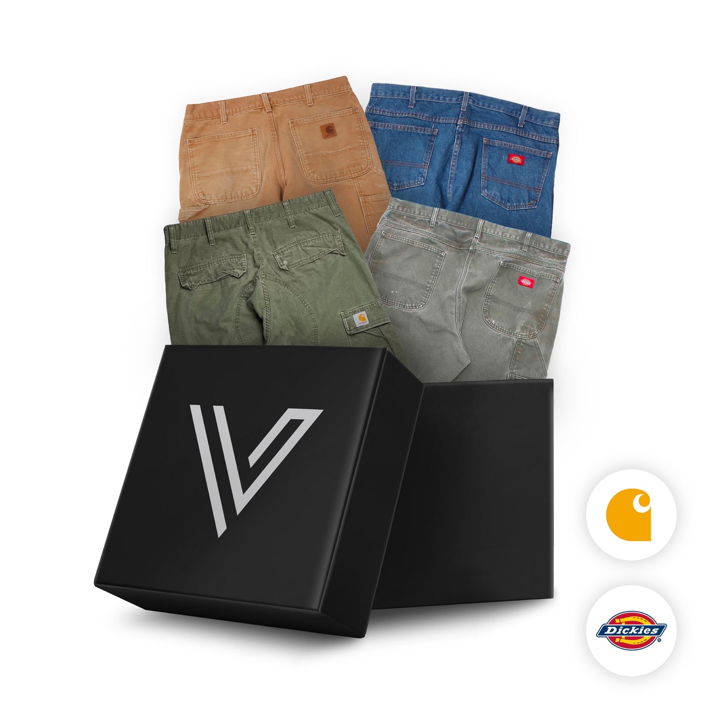 BOX VINTAGE - x25 PANTS CARHARTT & DICKIES [GRADE A & B]