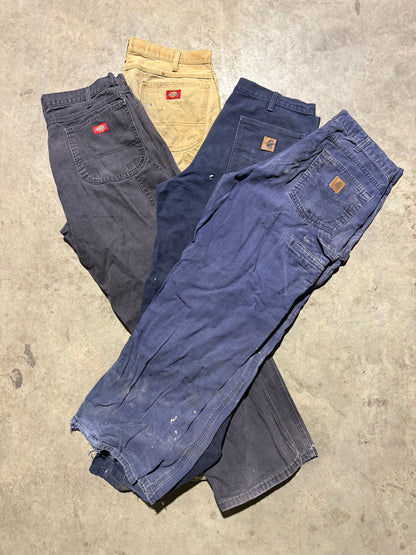 BOX VINTAGE - x25 PANTS CARHARTT & DICKIES [GRADE C & D]