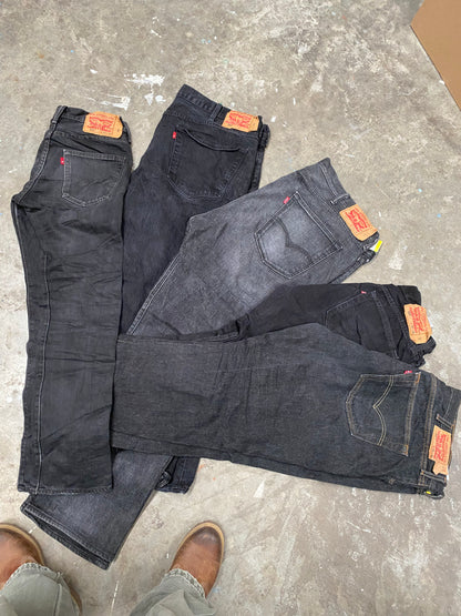 BOX VINTAGE - x25 JEANS LEVI'S 501 BLACK