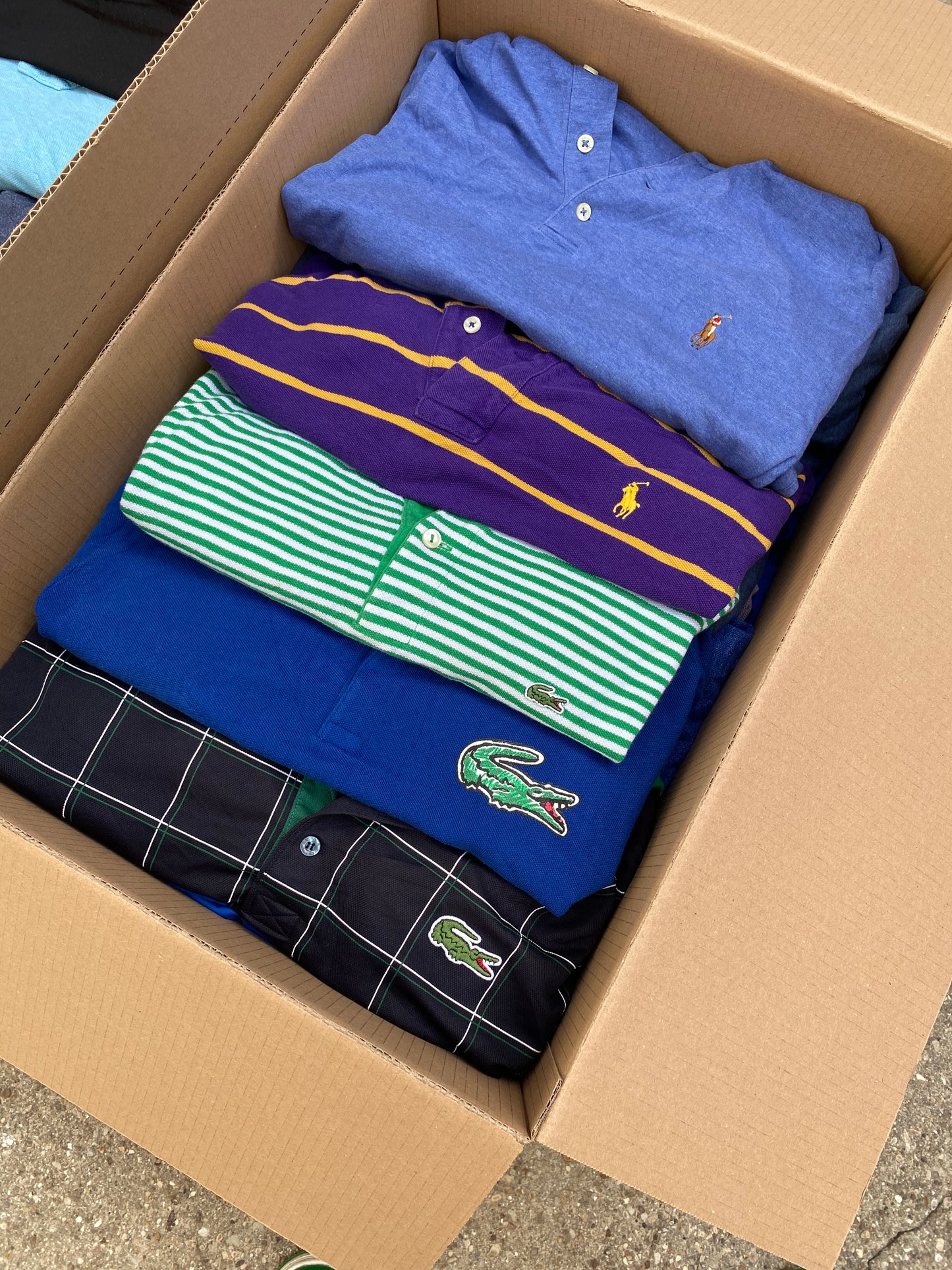 BOX VINTAGE - x25 MIX POLO RALPH LAUREN, TOMMY & LACOSTE