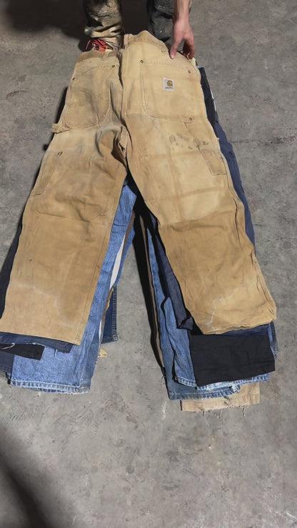 BOX VINTAGE - x25 PANTS CARHARTT & DICKIES [GRADE C & D]