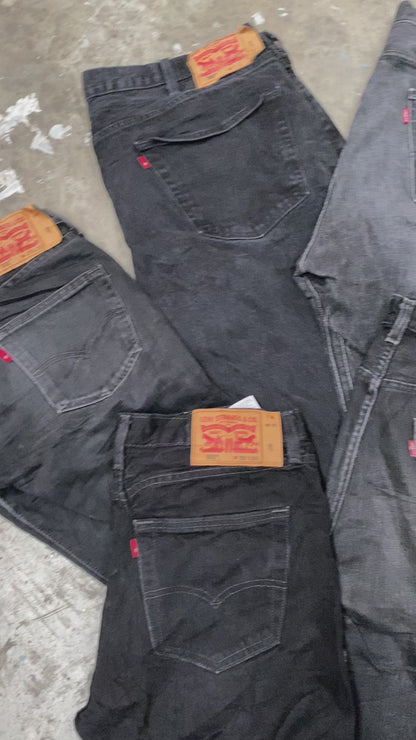 BOX VINTAGE - x25 JEANS LEVI'S 501 BLACK